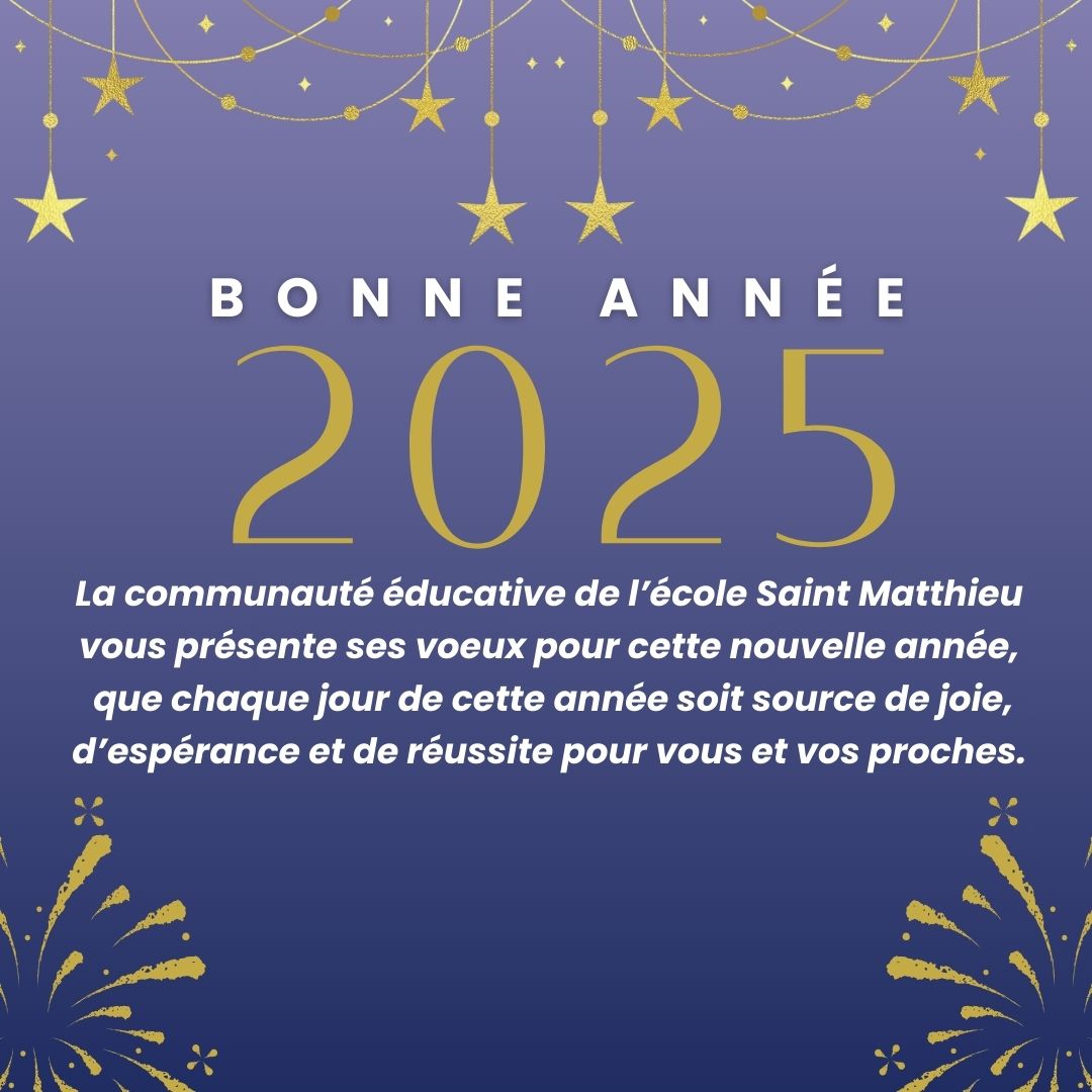 Bonne année Ecole St Matthieu Tourcoing